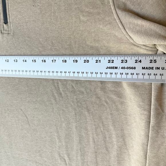 G.H. Bass & Co. men Long Sleeve Half Zip Turtleneck Sweatshirt size XL, Beige - Picture 3 of 9